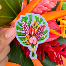 Load image into Gallery viewer, Tropical Floral Bouquet Sticker 3 in