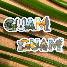 Load image into Gallery viewer, GUAM Sinahi & Hut Clear Sticker 4 in