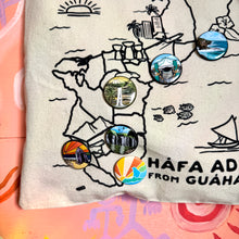 Load image into Gallery viewer, Island Hot Spots Cotton Canvas Tote Bag