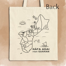 Load image into Gallery viewer, Island Hot Spots Cotton Canvas Tote Bag
