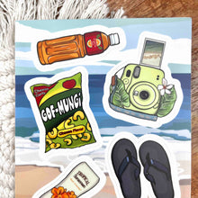 Load image into Gallery viewer, Beach Day Essentials Sticker Sheet 4x6 in