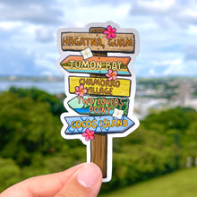 Load image into Gallery viewer, Guam Hot-Spots Sign Sticker 4 in