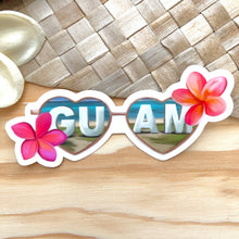 Load image into Gallery viewer, GUAM Sunglasses Clear Sticker 3 in - 5 in