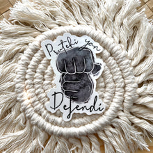 Load image into Gallery viewer, Protect & Defend Latte Stone Sticker 3 in