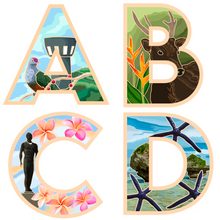 Load image into Gallery viewer, Guahan Letter Acrylic Keychain A-Z 2.5 in