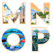 Load image into Gallery viewer, Guahan Letter Acrylic Keychain A-Z 2.5 in