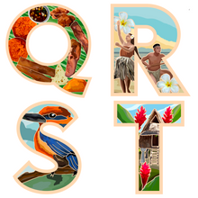 Load image into Gallery viewer, Guahan Letter Acrylic Keychain A-Z 2.5 in