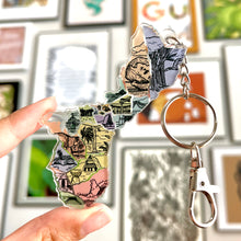 Load image into Gallery viewer, Island of Guam with Villages Keychain 3.5 in