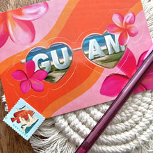Load image into Gallery viewer, Guam Sunglasses Sticker Postcard 5x3.5 in