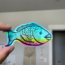 Load image into Gallery viewer, Parrotfish Holographic Sticker 3 in - 4 in