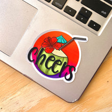 Load image into Gallery viewer, Coconut Drink Sticker 3 in