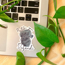 Load image into Gallery viewer, Protect & Defend Latte Stone Sticker 3 in