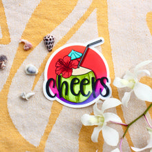 Load image into Gallery viewer, Coconut Drink Sticker 3 in