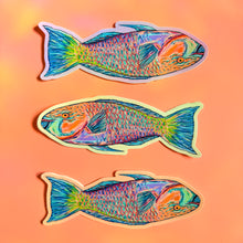 Load image into Gallery viewer, Palakse' (Parrotfish) Sticker 7 in
