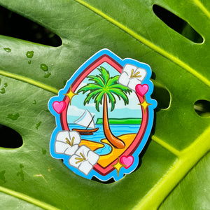 Guasali Guam Seal Sticker 3 in