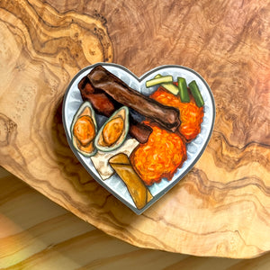 Fiesta Food Heart Sticker 3 in