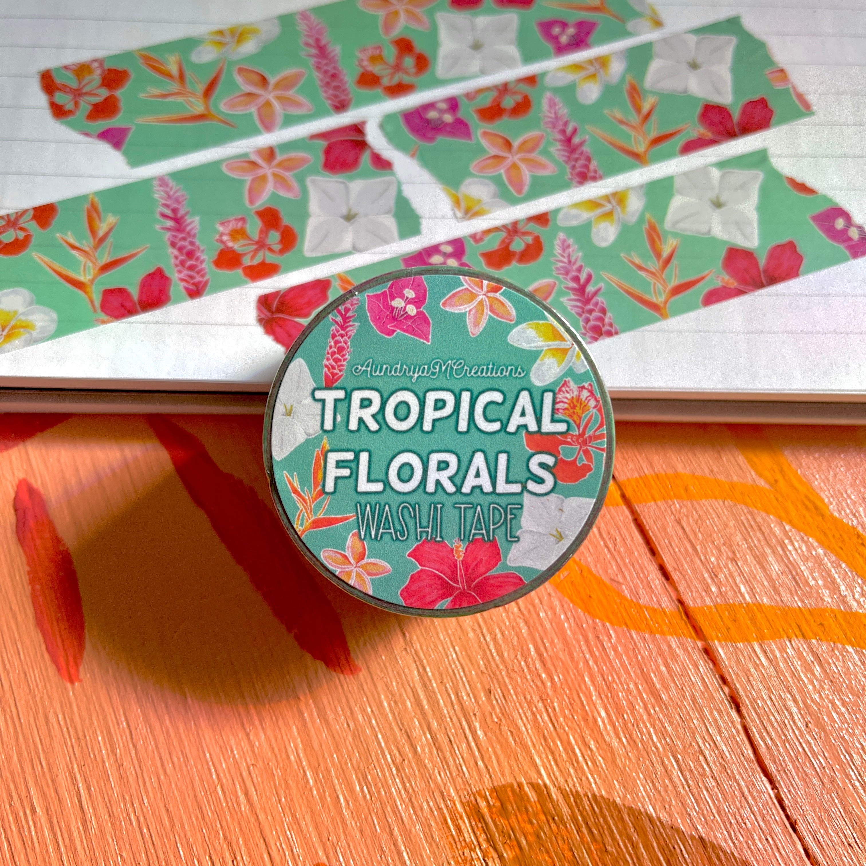 Tropical Florals Washi Tape – AundryaMCreations