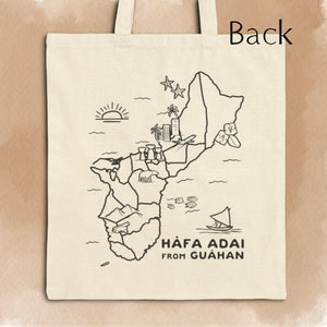 Island Hot Spots Cotton Canvas Tote Bag