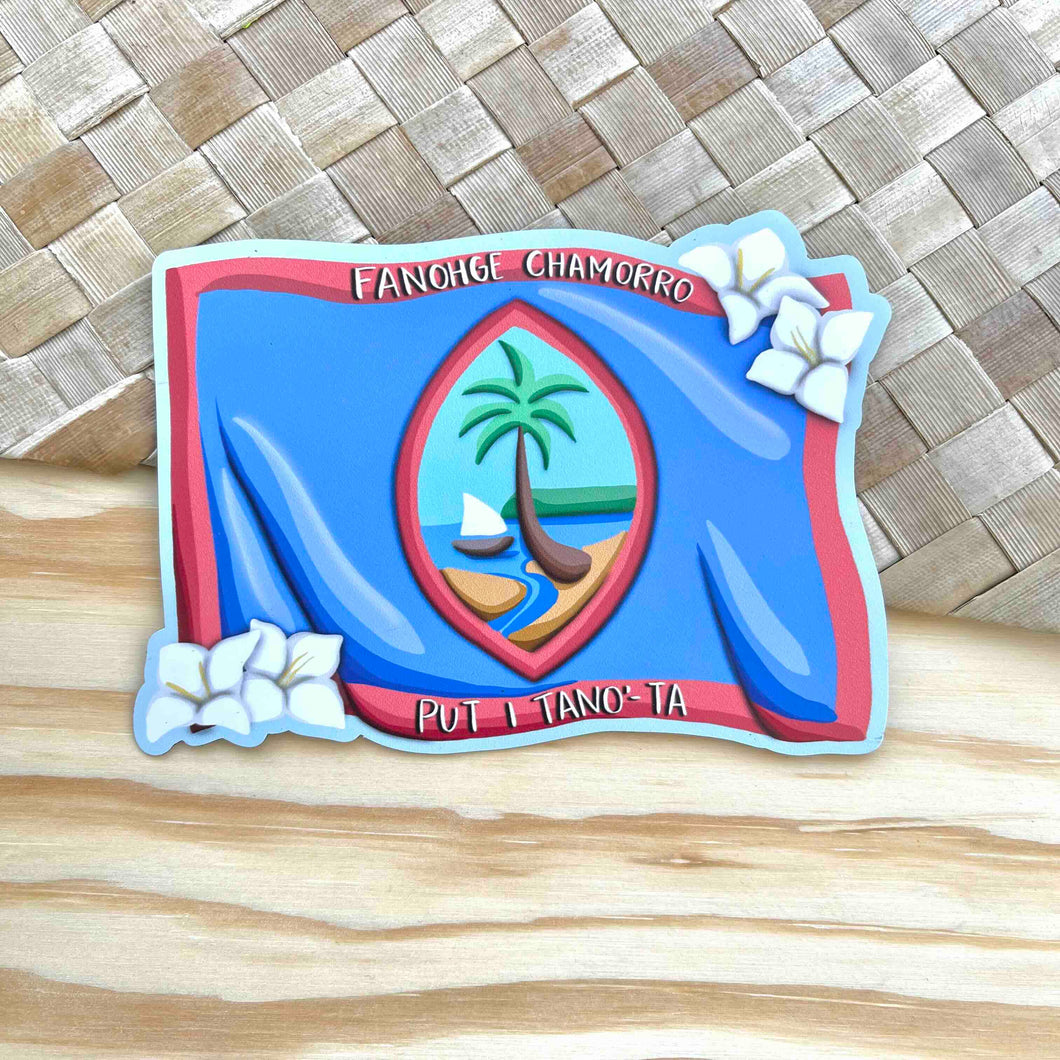 Guam Flag Magnet 5x5