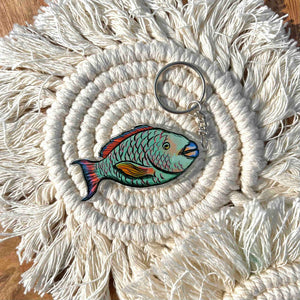 Parrot Fish Keychain 2.5 in