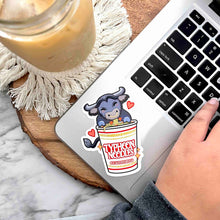 Load image into Gallery viewer, Cute Carabao &amp; Noodles Sticker 4 in
