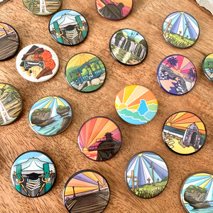 Guam Buttons Variety 1.5 in