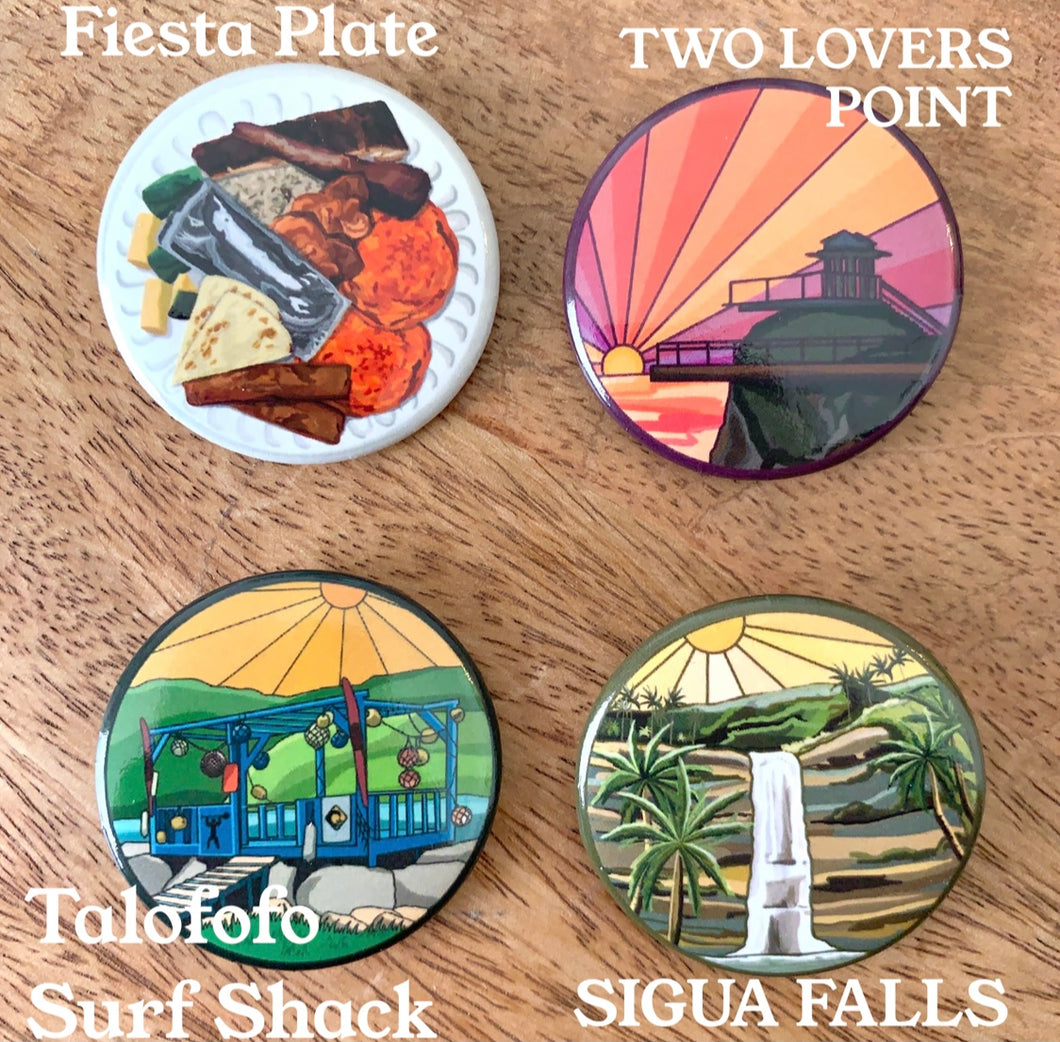 Guam Buttons Variety 1.5 in
