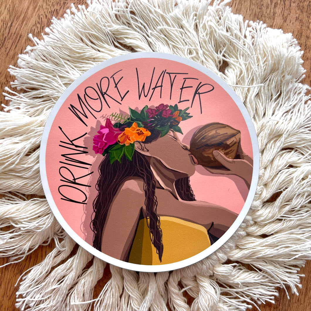 Drink More Water Magnet 4x4