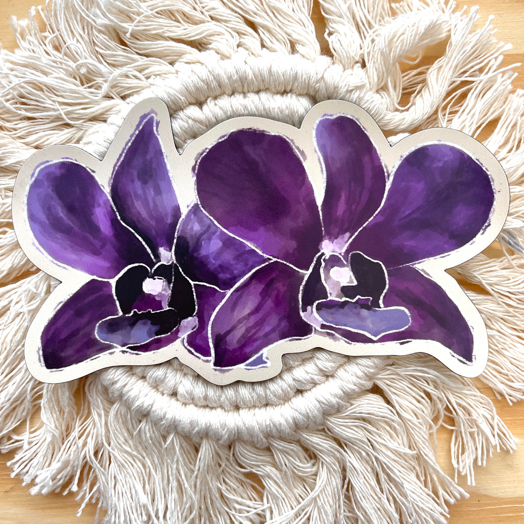 Purple Orchid Magnet 5x5