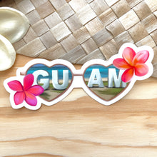 Load image into Gallery viewer, GUAM Sunglasses Clear Sticker 3 in - 5 in
