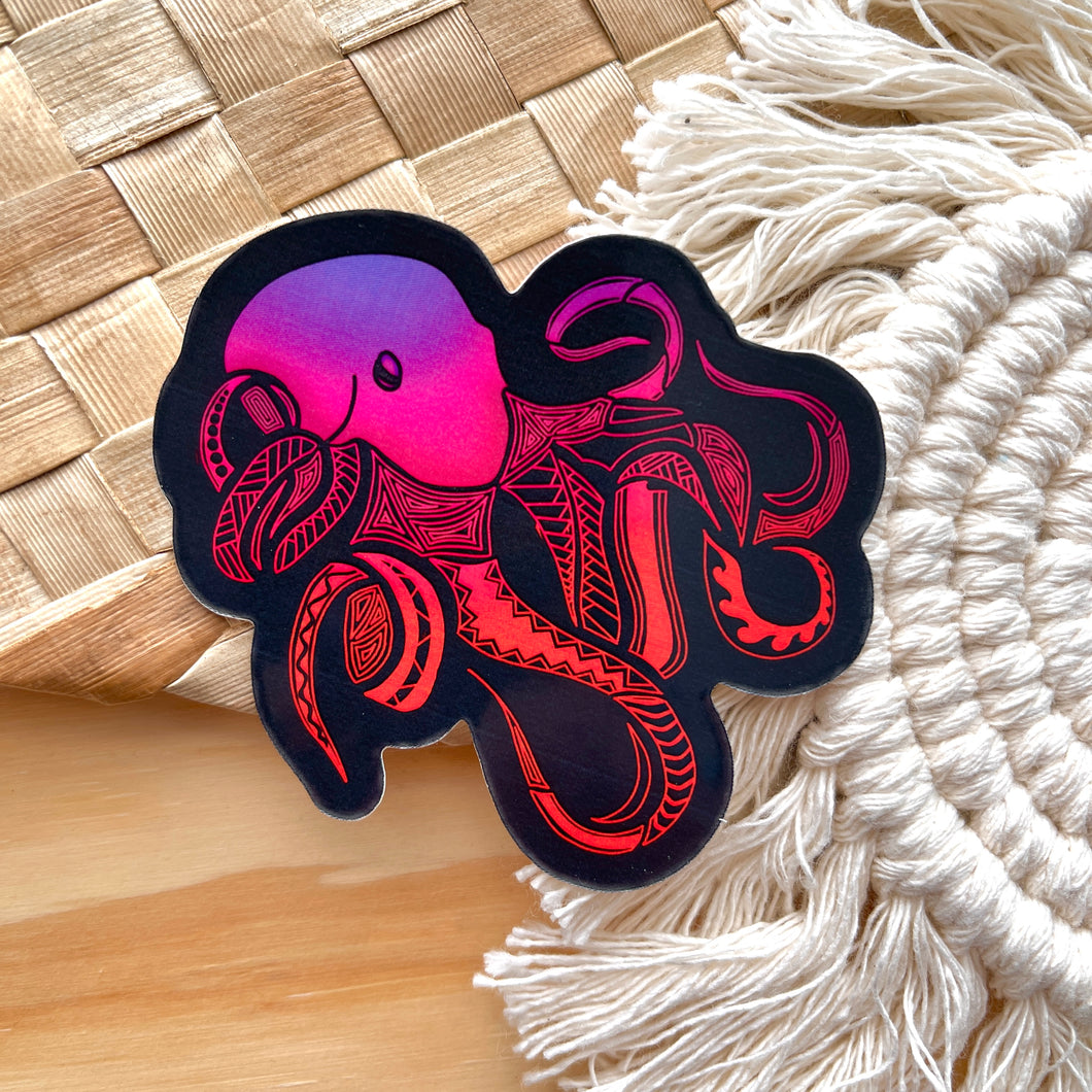 Tribal Octopus Sticker 3 in