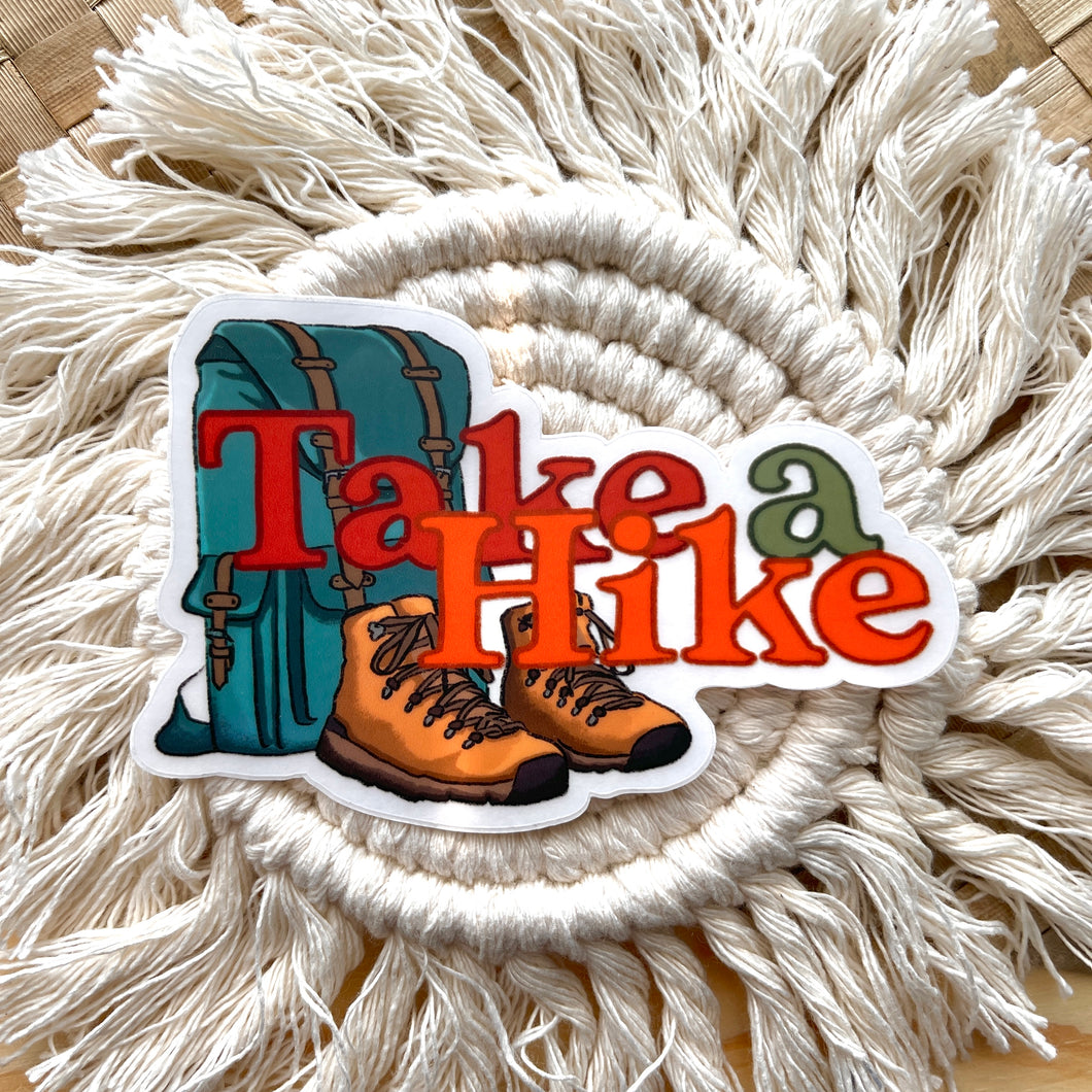 Take a Hike Clear Sticker 4 in