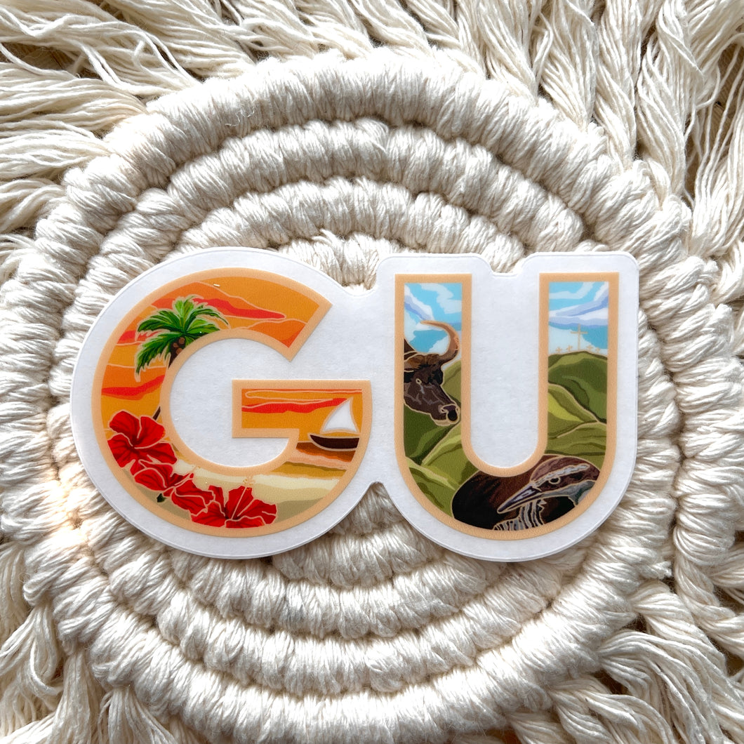 GU Clear Sticker 3 in - 4 in
