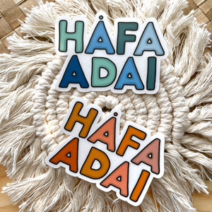Hafa Adai Clear Sticker 3 in