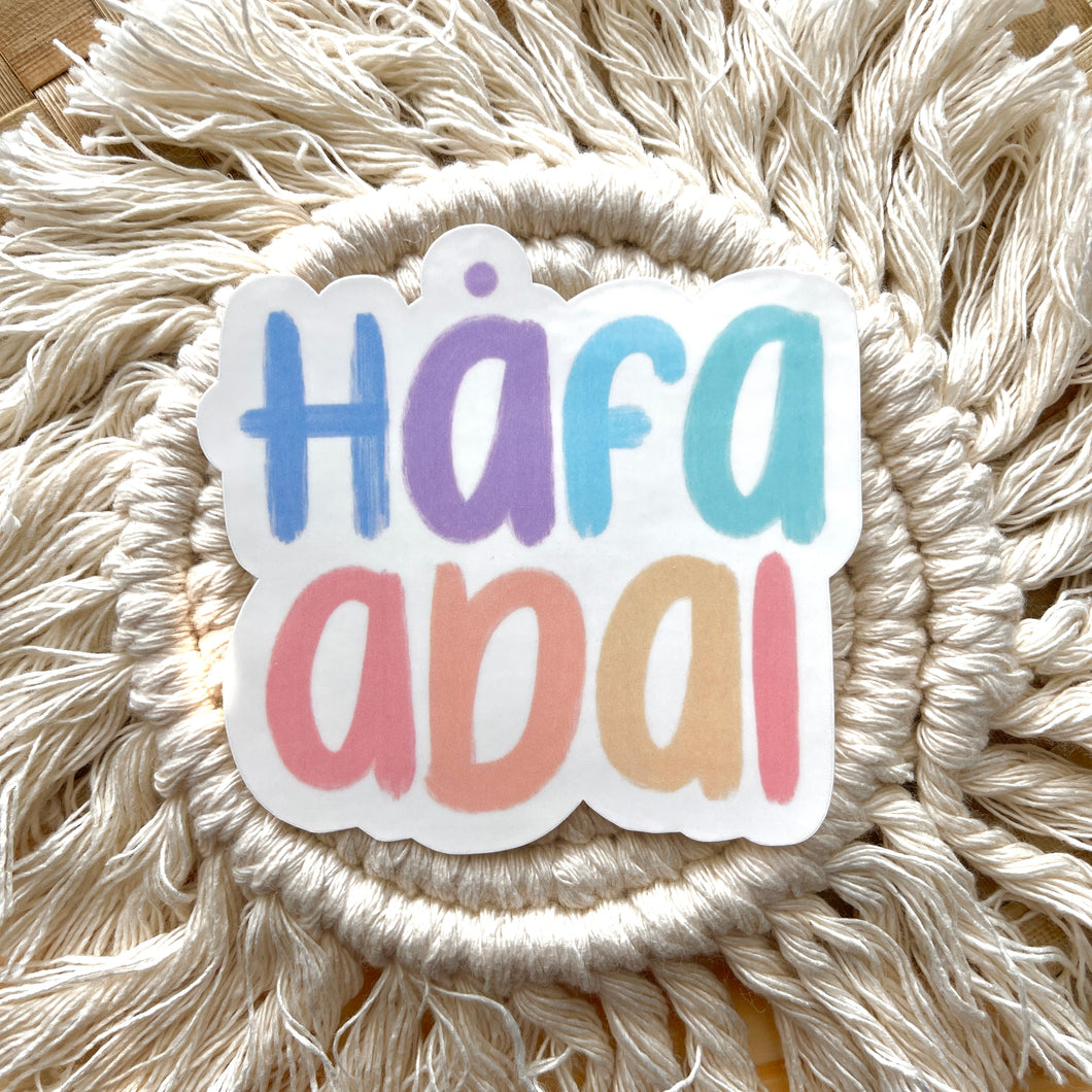 Hafa Adai Pastel Clear Sticker 3 in
