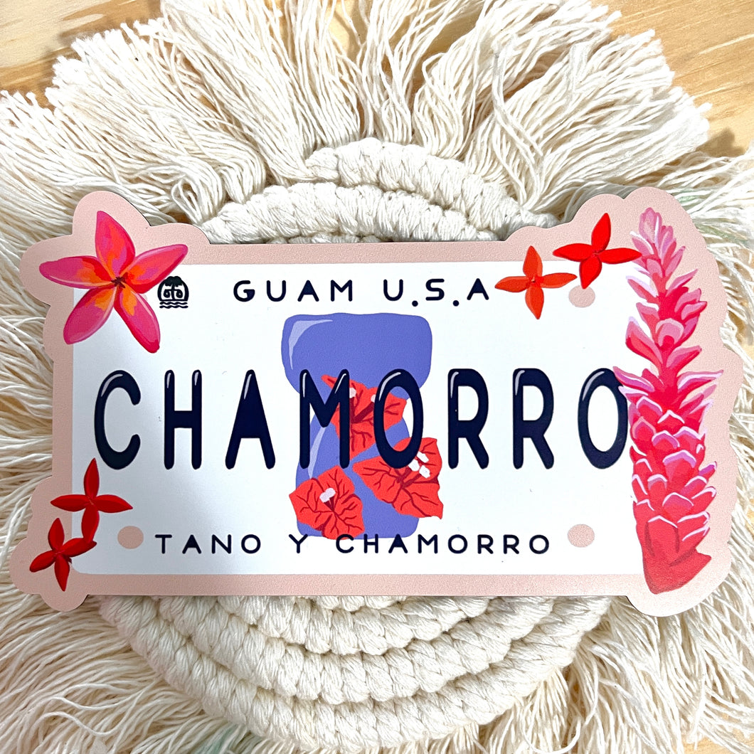 CHamorro License Plate Magnet 5x5