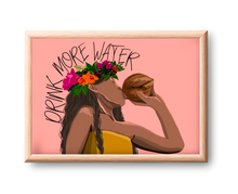 Load image into Gallery viewer, Drink More Water Art Print 5x7
