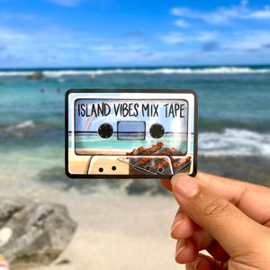 Island Vibes Mix Tape Sticker 3 in