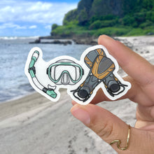 Load image into Gallery viewer, Snorkeling Gear Clear Sticker 3 in
